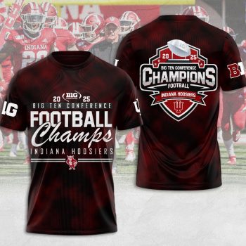 Indiana Hoosiers Football 2025 Big Ten Champions Unisex Performance T-Shirt CLO1006