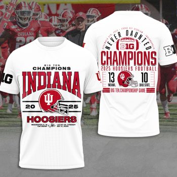 Indiana Hoosiers Football 2025 Big Ten Champions Unisex Performance T-Shirt CLO1011