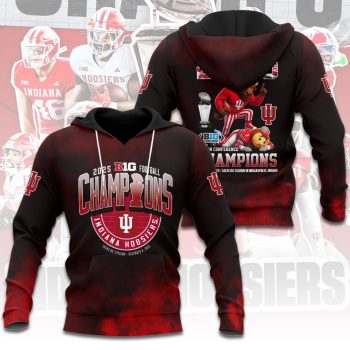 Indiana Hoosiers Football 2025 Big Ten Champions Unisex Performance Unisex Performance Hoodie CLO1020