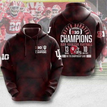 Indiana Hoosiers Football 2025 Big Ten Champions Unisex Performance Unisex Performance Hoodie CLO1021