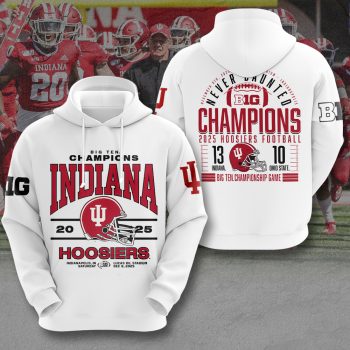 Indiana Hoosiers Football 2025 Big Ten Champions Unisex Performance Unisex Performance Hoodie CLO1028