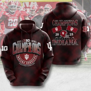 Indiana Hoosiers Football 2025 Big Ten Champions Unisex Performance Unisex Performance Hoodie CLO1029
