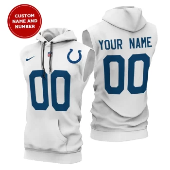 Indianapolis Colts Custom Name/Number Sleeveless Hoodies Player Hoodie