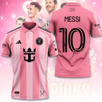 Inter Miami CF x Lionel Messi Champions MLS 2025 Polo Shirt CLO1036