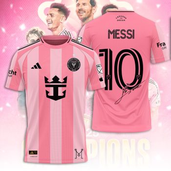 Inter Miami CF x Lionel Messi Champions MLS 2025 Unisex Performance T-Shirt CLO1004