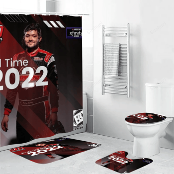 JD Motorsport W Gary Keller Bayley Currey1 Waterproof Shower Curtain Non-Slip Toilet Lid Cover Bath Mat Bathroom Set BRS2441