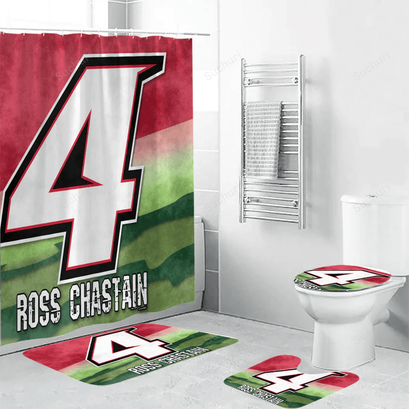 JD-Motorsport-W-Gary-Keller-Ross-Chastain1-Waterproof-Shower-Curtain-Non-Slip-Toilet-Lid-Cover-Bath-Mat-Bathroom-Set-BRS2346 JD Motorsport W Gary Keller Ross Chastain1 Waterproof Shower Curtain Non-Slip Toilet Lid Cover Bath Mat Bathroom Set BRS2346