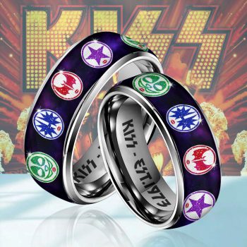 KISS Custom Alloy Ring Laser Engraving Ring RNG1082