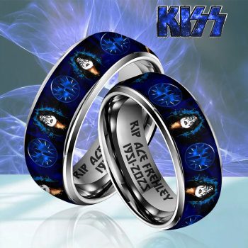 KISS x Ace Frehley Custom Alloy Ring Laser Engraving Ring RNG1063
