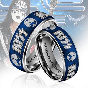 KISS x Ace Frehley Custom Alloy Ring Laser Engraving Ring RNG1064