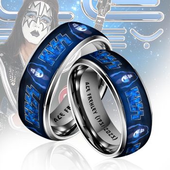 KISS x Ace Frehley Custom Alloy Ring Laser Engraving Ring RNG1066