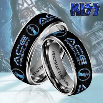 KISS x Ace Frehley Custom Alloy Ring Laser Engraving Ring RNG1076