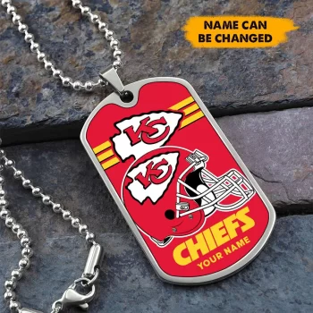 Kansas City Chiefs Personalized Dog Tag Necklace
