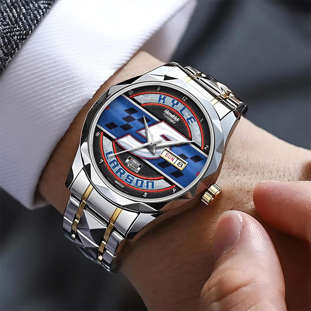 Kyle-Larson-2025-NASCAR-Cup-Series-Champion-Alloy-Luxury-Quartz-Watch-GNW1185-1