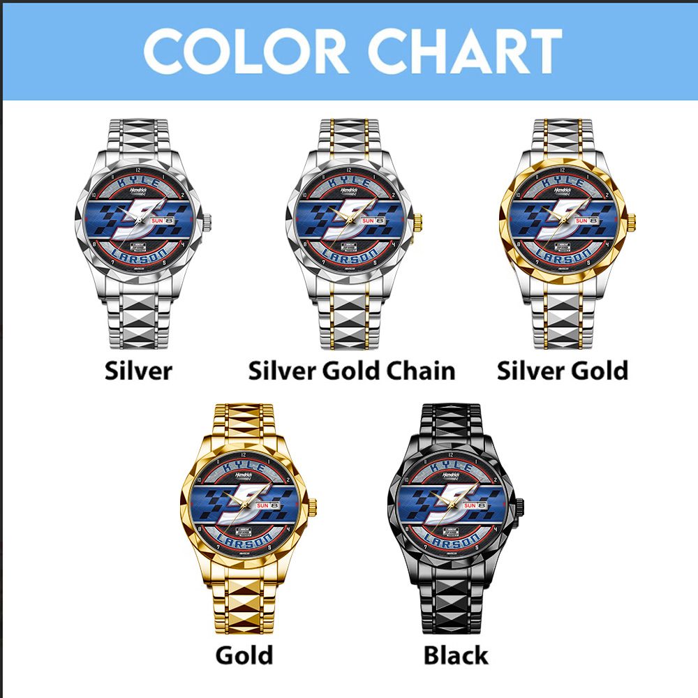 Kyle-Larson-2025-NASCAR-Cup-Series-Champion-Alloy-Luxury-Quartz-Watch-GNW1185-2