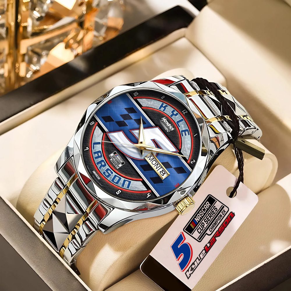 Kyle-Larson-2025-NASCAR-Cup-Series-Champion-Alloy-Luxury-Quartz-Watch-GNW1185 Kyle Larson 2025 NASCAR Cup Series Champion Alloy Luxury Quartz Watch GNW1185