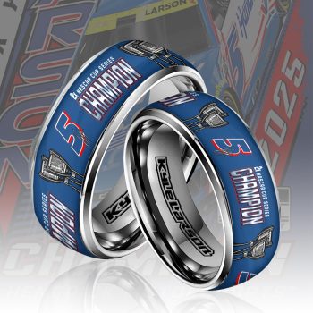 Kyle Larson 2025 NASCAR Cup Series Champion Custom Alloy Ring Laser Engraving Ring RNG1062