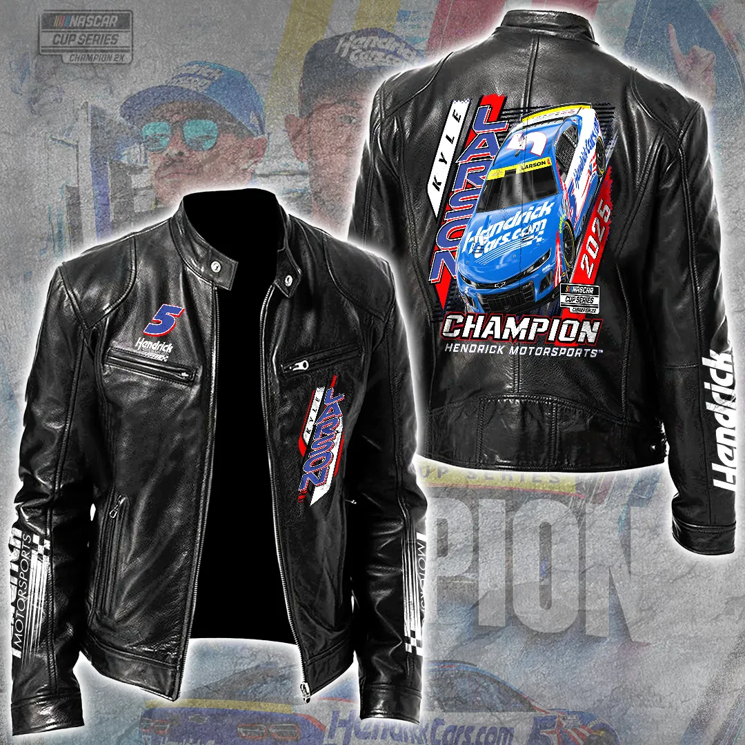 Stand-up Collar Leather Jacket