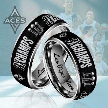 Las Vegas Aces 2025 WNBA Finals Champions Custom Alloy Ring Laser Engraving Ring RNG1089