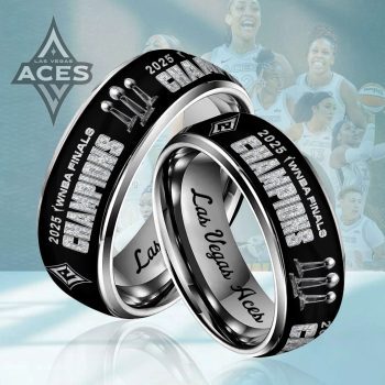 Las Vegas Aces 2025 WNBA Finals Champions Custom Alloy Ring Laser Engraving Ring RNG1090