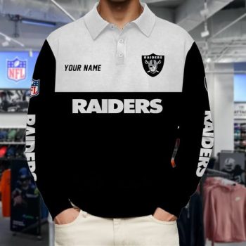 Las Vegas Raiders Collar Sweatshirt Custom Name Gift For Fan