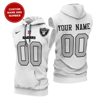 Las Vegas Raiders Custom Name/Number Sleeveless Hoodies Player Hoodie