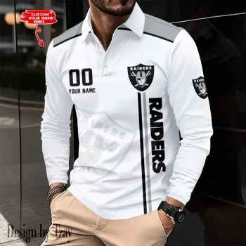 Las Vegas Raiders Long Sleeve Polo Shirt