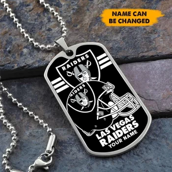 Las Vegas Raiders Personalized Dog Tag Necklace
