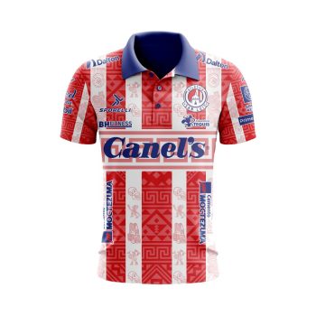 Liga MX Atletico San Luis 2023-2024 Home Aztec Design Polo Shirt