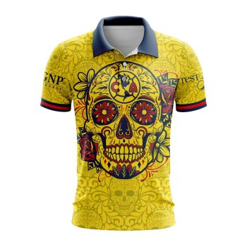 Liga MX Club America Special 2024 Home Dia De Muertos Design Polo Shirt
