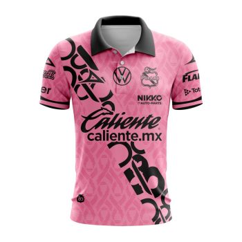 Liga MX Club Puebla Special Home In Pink Kits Design Polo Shirt
