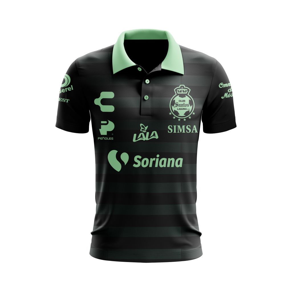 Liga-MX-Club-Santos-Laguna-2023-2024-Away-Polo-Shirt Liga MX Club Santos Laguna 2023 - 2024 Away Polo Shirt