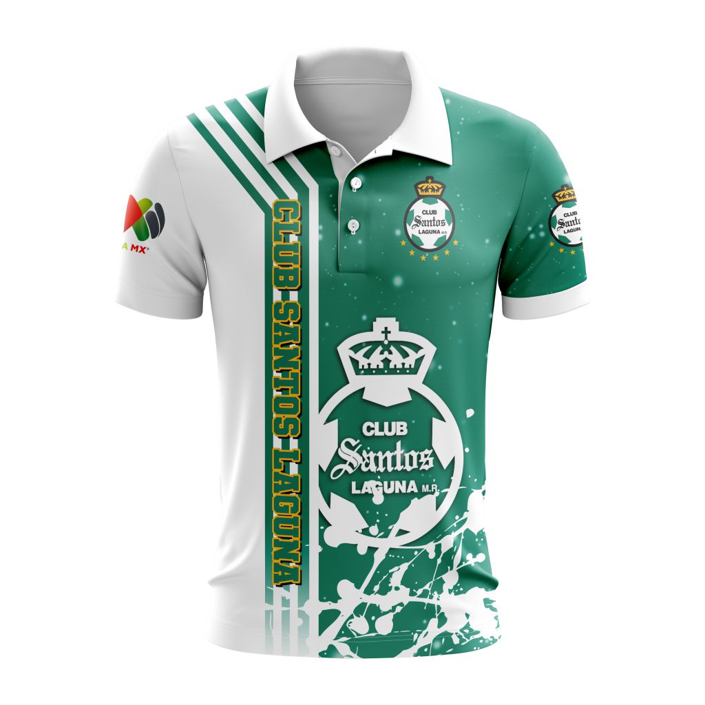Liga-MX-Club-Santos-Laguna-New-Design-Polo-Shirt-For-Fan Liga MX Club Santos Laguna New Design Polo Shirt For Fan