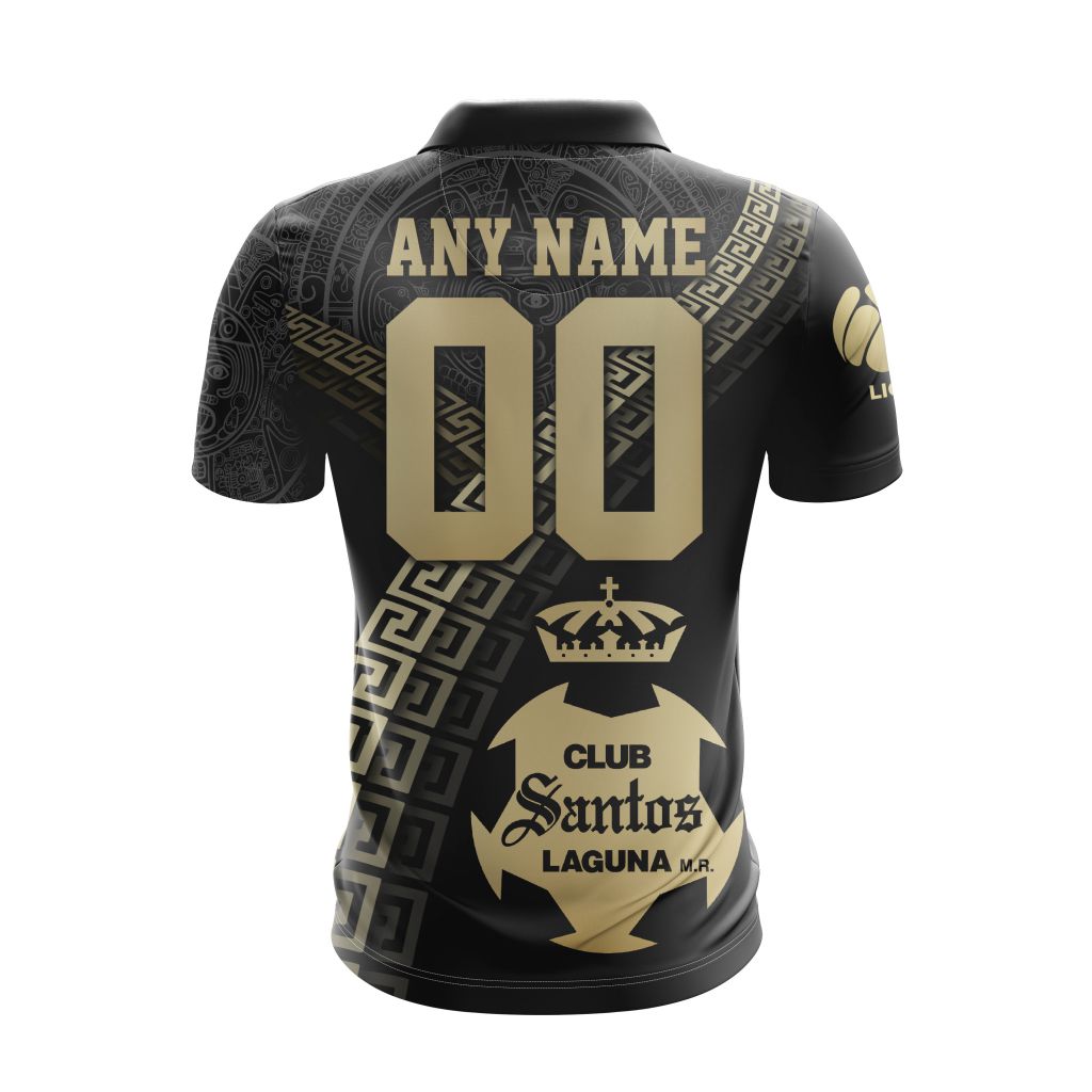 Liga-MX-Club-Santos-Laguna-Special-Black-And-Gold-Design-Polo-Shirt-1