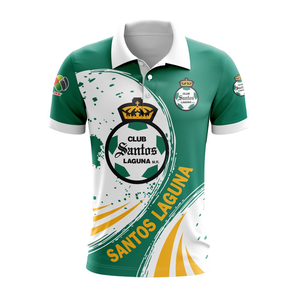 Liga-MX-Club-Santos-Laguna-Special-Design-Polo-Shirt Liga MX Club Santos Laguna Special Design Polo Shirt