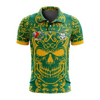 Liga MX Club Santos Laguna Special Dia De Muertos Design Polo Shirt