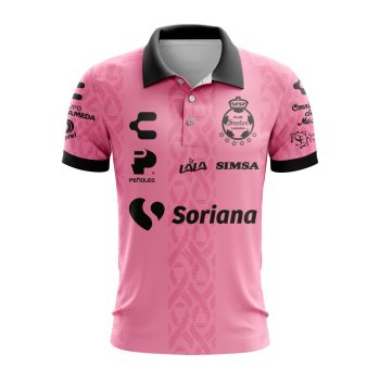 Liga MX Club Santos Laguna Special Home In Pink Kits Design Polo Shirt
