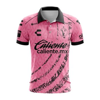 Liga MX Club Tijuana Special Home In Pink Kits Design Polo Shirt