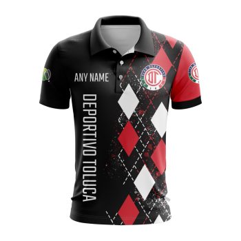 Liga MX Deportivo Toluca Personalized Name Polo Shirt