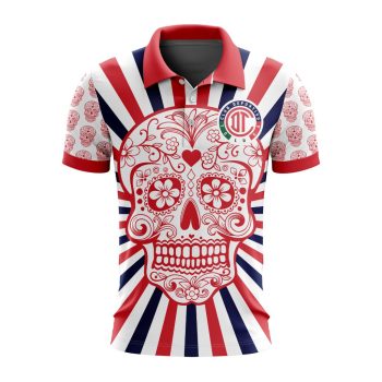 Liga MX Deportivo Toluca Special Dia De Muertos Design Polo Shirt