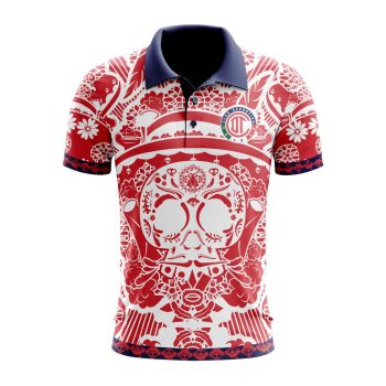 Liga MX Deportivo Toluca Special Dia De Muertos Design Polo Shirt