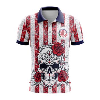 Liga MX Deportivo Toluca Special Dia De Muertos Design Polo Shirt
