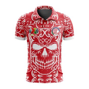 Liga MX Deportivo Toluca Special Dia De Muertos Design Polo Shirt