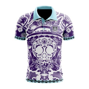 Liga MX Mazatlan F.C Special Dia De Muertos Design Polo Shirt