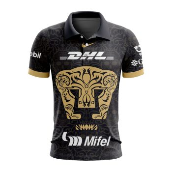 Liga MX Pumas UNAM 2023 2024 Away Dia De Muertos Design Polo Shirt