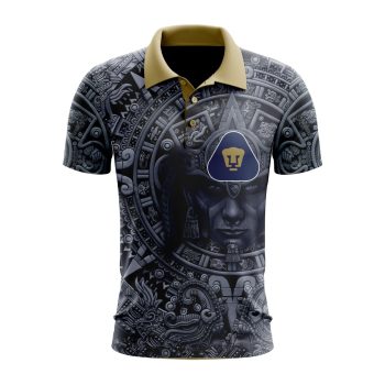 Liga MX Pumas UNAM Special Aztec Warrior Design Polo Shirt