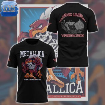 Limited Edition Metallica x Virginia Tech Lane Rocked Unisex Performance T-Shirt
