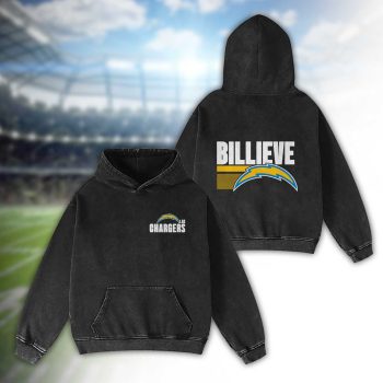 Los Angeles Chargers BILLIEVE 2D Personalized Name/Number Washed Hoodie Vintage Hoodie
