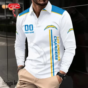 Los Angeles Chargers Long Sleeve Polo Shirt