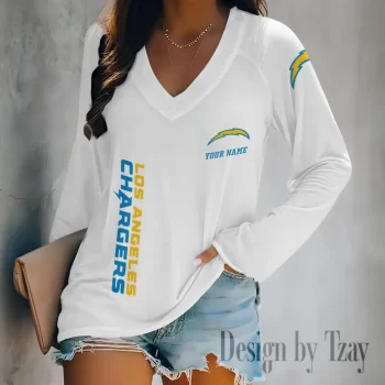 Los Angeles Chargers Women's Long sleeves V-neck T-shirt